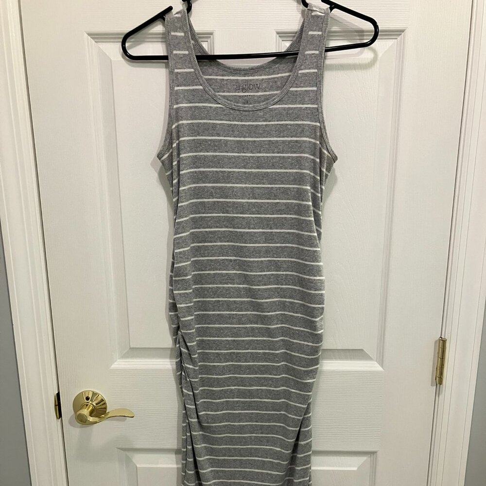 *Maternity* Sleeveless Ruched Dress